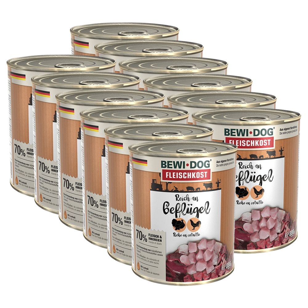 BEWI DOG konzerva – Piletina, 12 x 800g