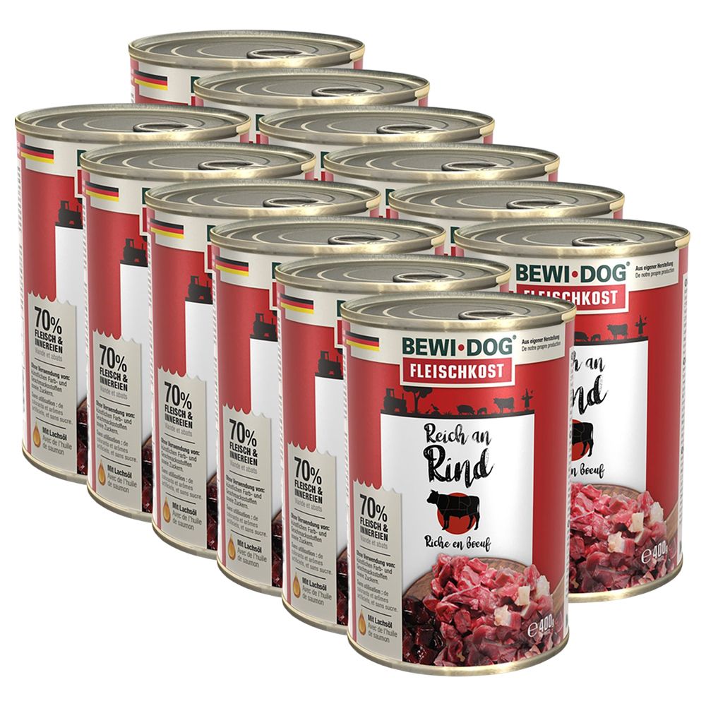 BEWI DOG konzerva – Goveđe meso, 12 x 400 g