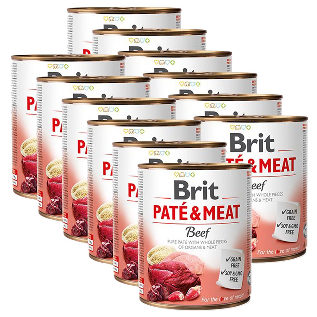 Konzerva Brit Paté & Meat Govedina 12 x 800 g