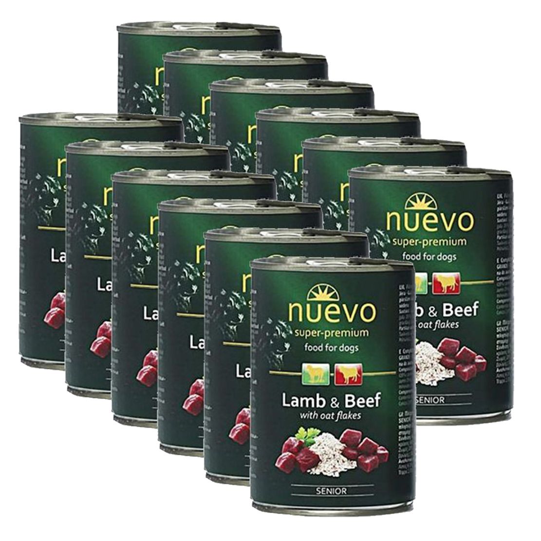 Konzerva NUEVO DOG Senior Jagnjetina & Govedina 12 x 400 g