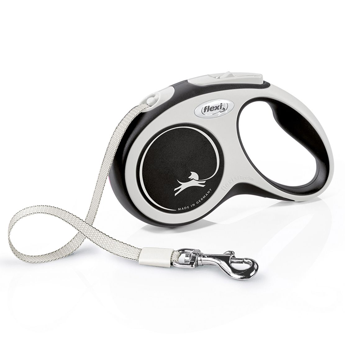 Flexi NEW COMFORT povodac S do 15kg, 5m trak – crna