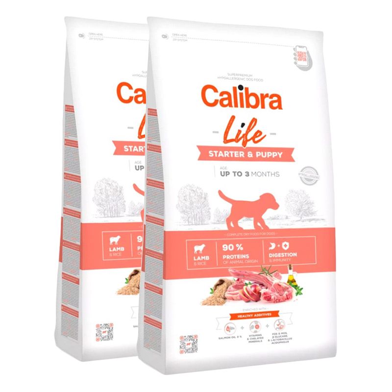 Calibra Dog Life Starter & Puppy Lamb 2 x 12 kg