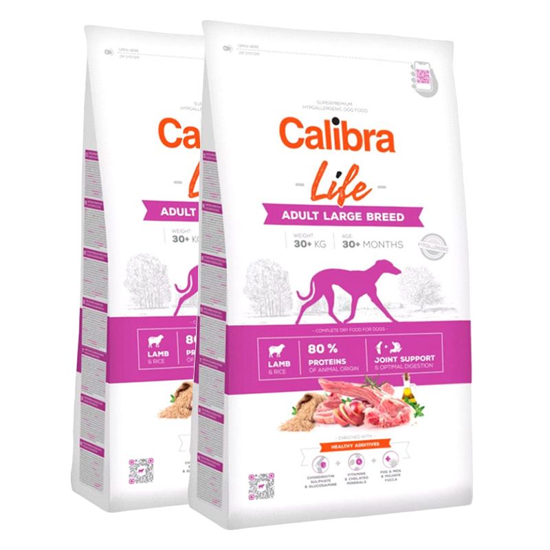 Calibra Dog Life Adult Large Breed Lamb 2 x 12 kg