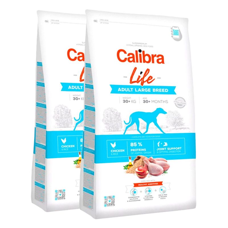 Calibra Dog Life Adult Large Breed Chicken 2 x 12 kg