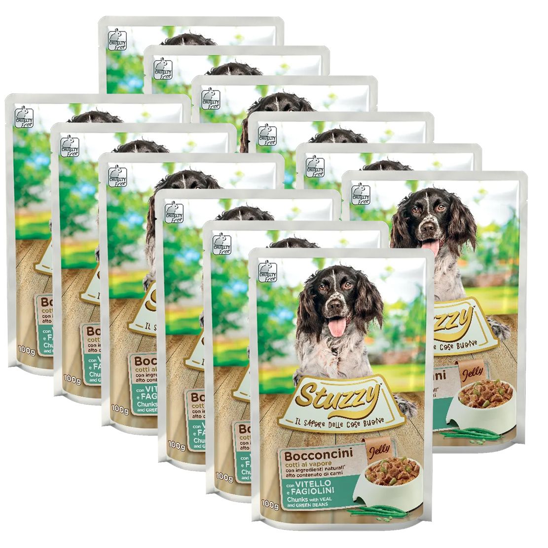 Stuzzy Dog - teleće meso i zelene mahune u želeu, 12 x 100 g