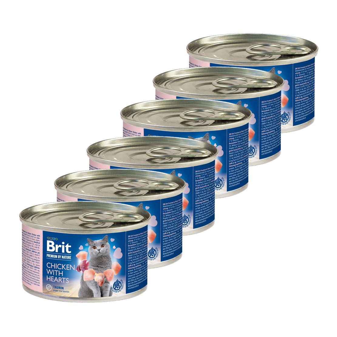 BRIT Premium Cat Chicken with Hearts 6 x 200 g