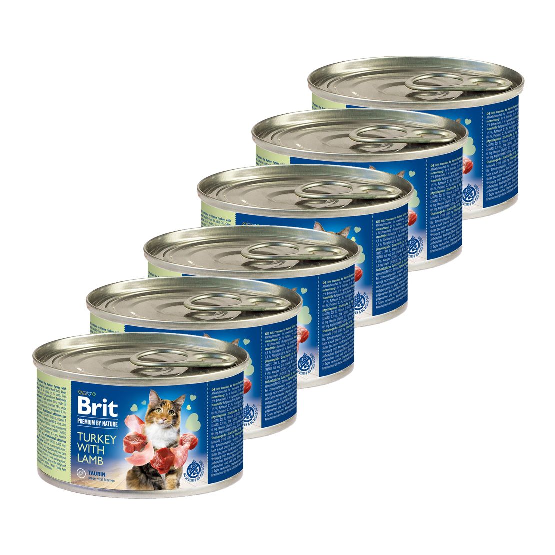 BRIT Premium Cat Puretina s Jagnjetinom 6 x 200 g