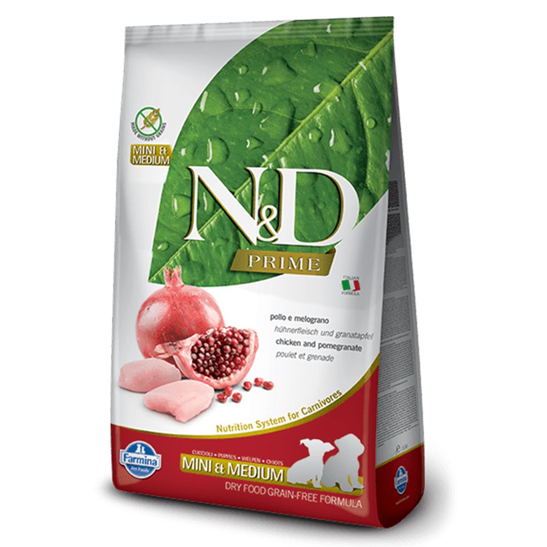 Farmina N&D Prime dog PUPPY MINI & MEDIUM Piletina & Granat 7 kg