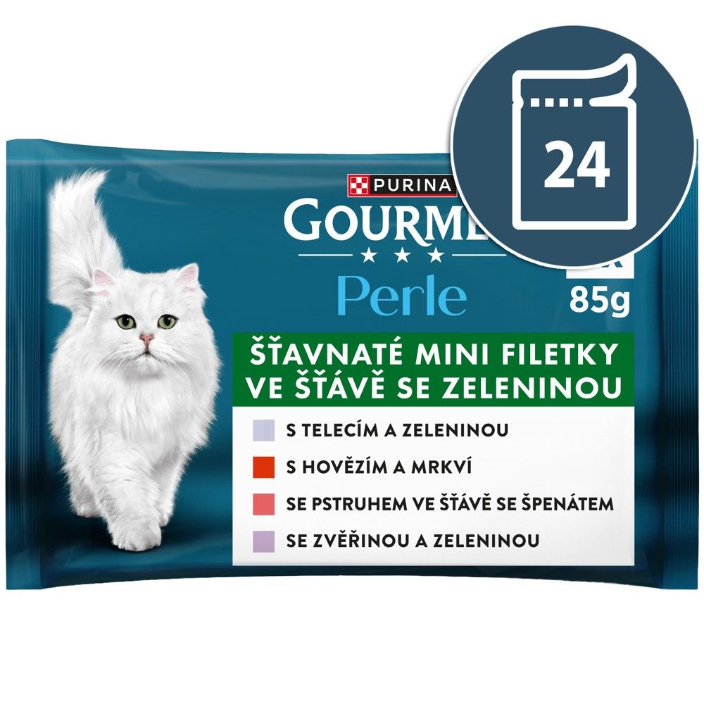 Gourmet Perle, mini fileti s povrćem u umaku 24 x 85 g