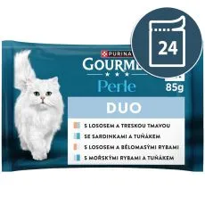 Konzervice Gourmet Perle Duo riblji miks 24 x 85 g