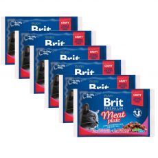 Konzervice BRIT Premium Cat Meat Plate 6 x (4 x 100 g)