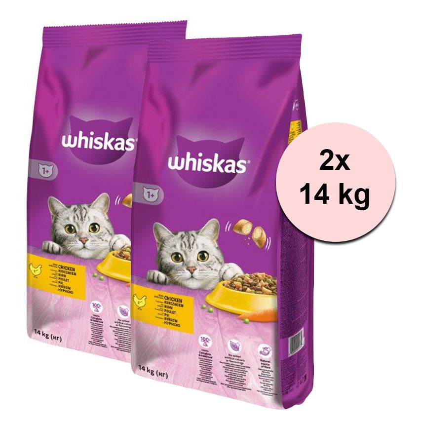 WHISKAS s piletinom 2 x 14 kg