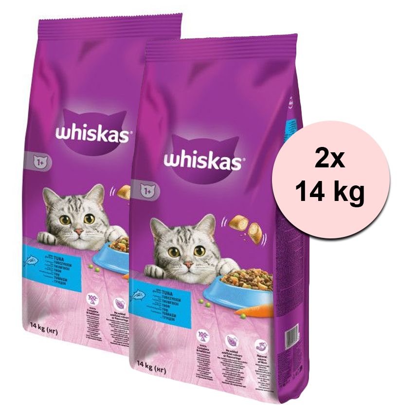 WHISKAS s tunjevinom 2 x 14 kg