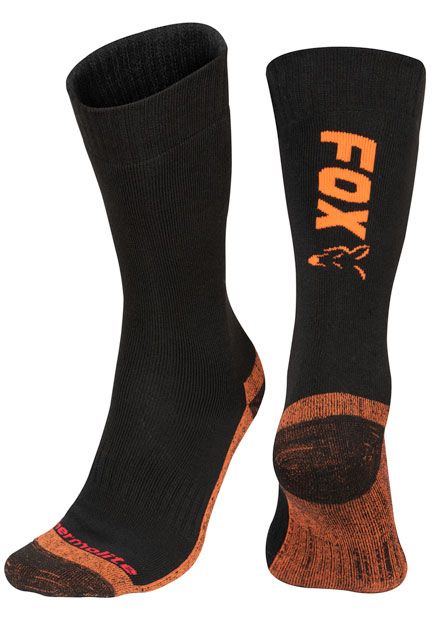 Fox Collection Socks crno/narancaste, 6 - 9 (eu 40-43)