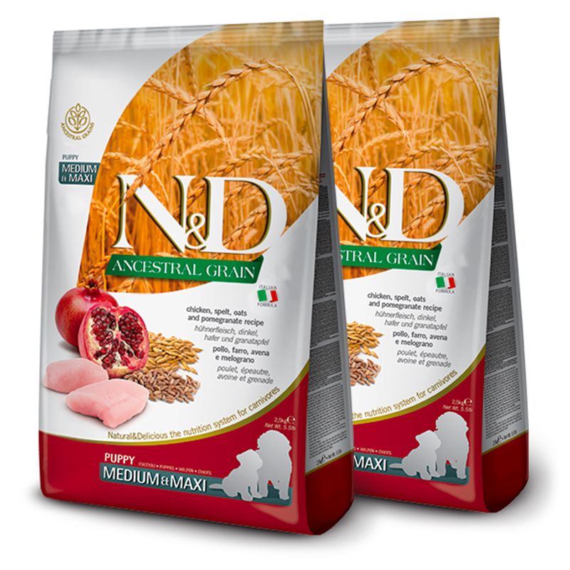 Farmina N&D dog LG Puppy MEDIUM & MAXI Piletina & Granat 2 x 12 kg