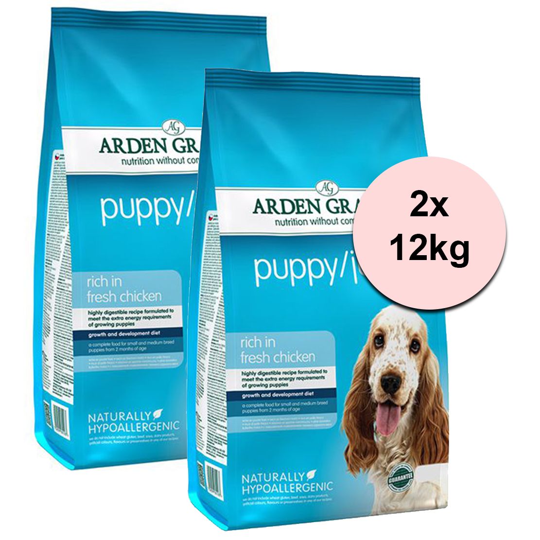 ARDEN GRANGE Puppy / Junior rich in fresh chicken 2 x 12 kg