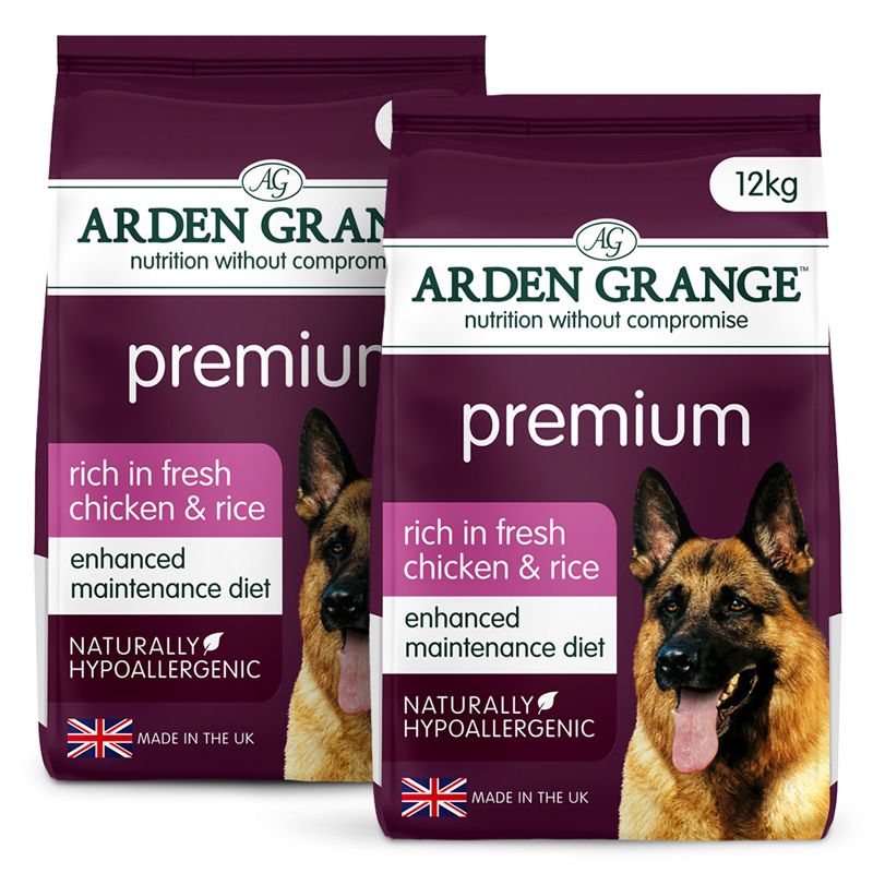 ARDEN GRANGE Premium rich in fresh chicken & rice 2 x 12 kg