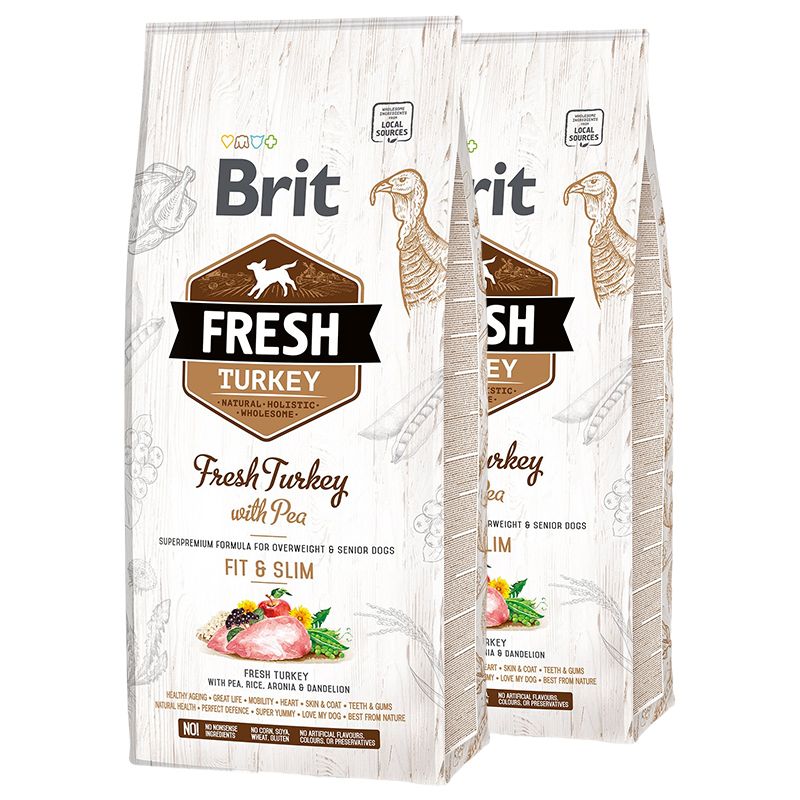Brit Fresh Turkey with Pea Adult Fit & Slim 2 x 12 kg