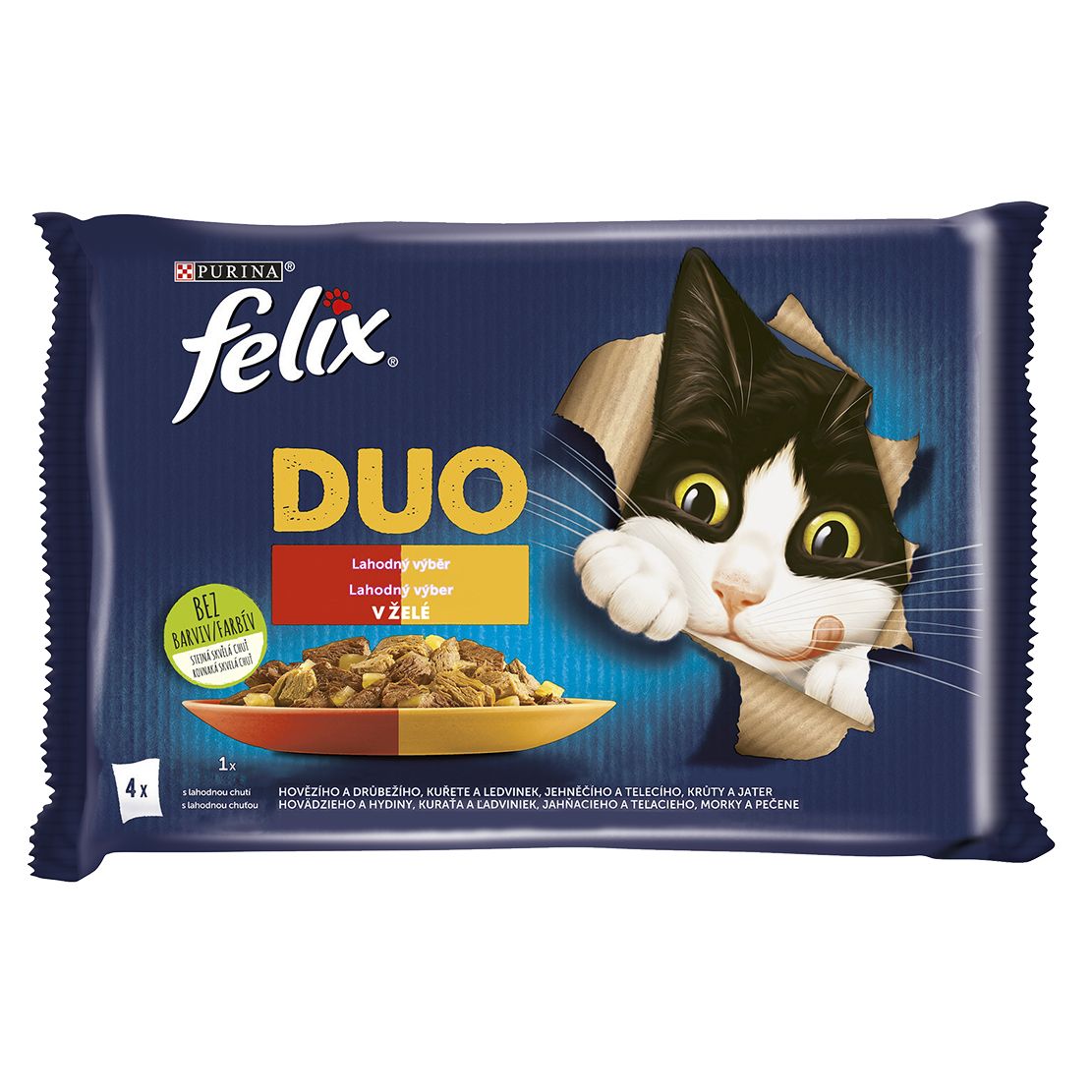 FELIX Fantastic DUO vrećice, ukusni izbor u želeu 4 x 85 g
