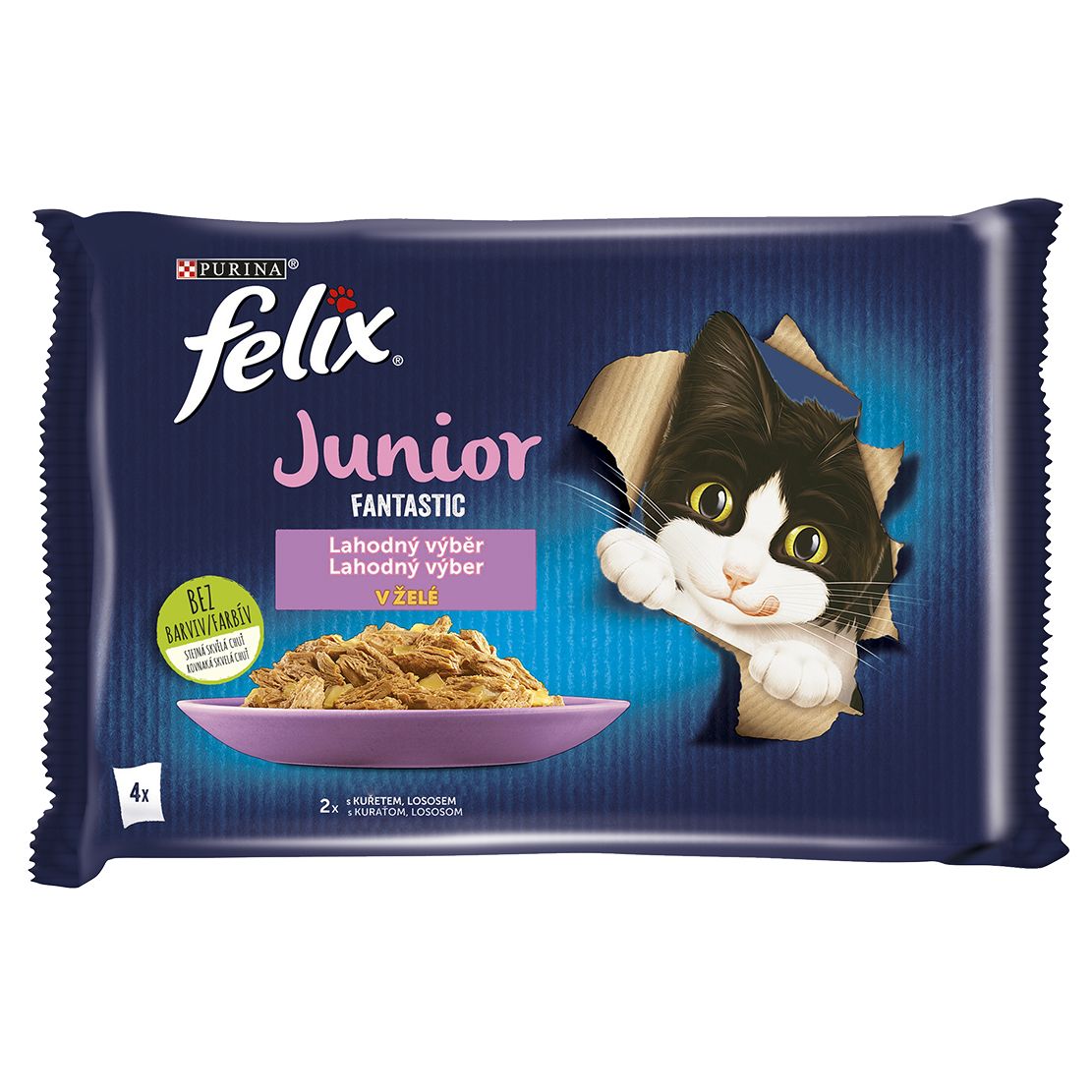 FELIX Junior Fantastic konzervice, ukusni izbor u želeu 4 x 85 g