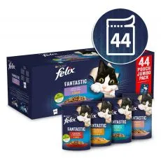 FELIX Fantastic Multipack - piletina, govedina, losos, tuna u želeu 44 x 85 g