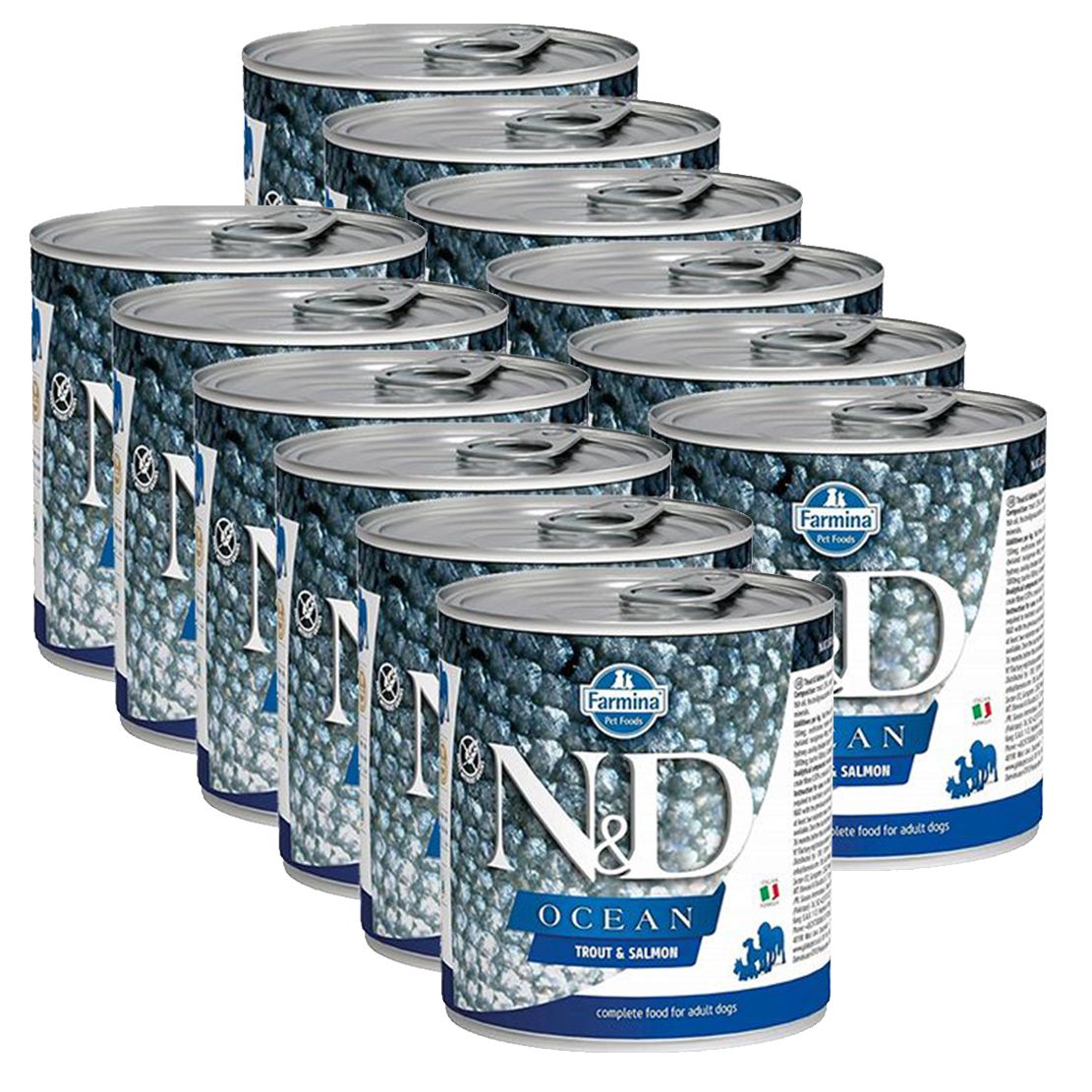 Farmina N&D dog Trout & Salmon konzerva 12 x 285 g