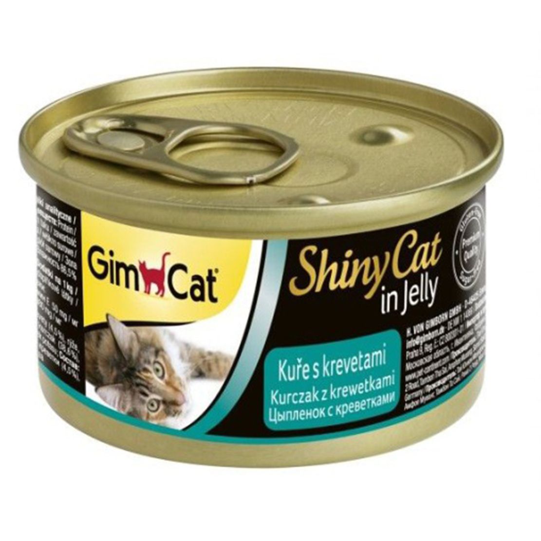 GimCat ShinyCat piletina + škampi 70 g
