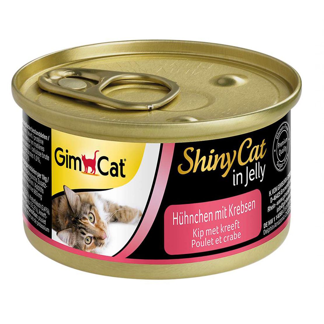 GimCat ShinyCat piletina + rak 70 g