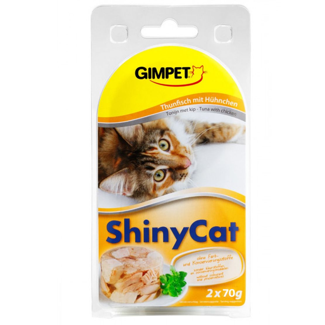 GimCat ShinyCat tuna + piletina 2 x 70 g