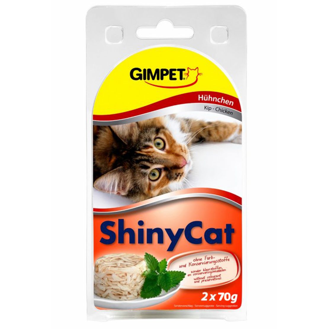 GimCat ShinyCat piletina 2 x 70 g