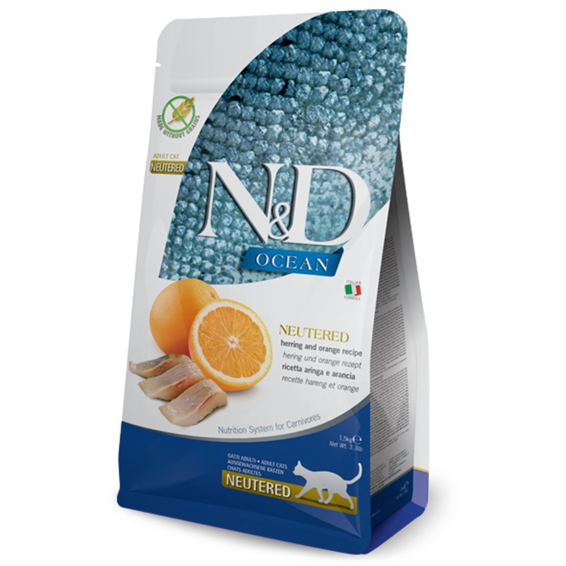 Farmina N&D cat OCEAN Neutered Herring & Orange 1,5 kg