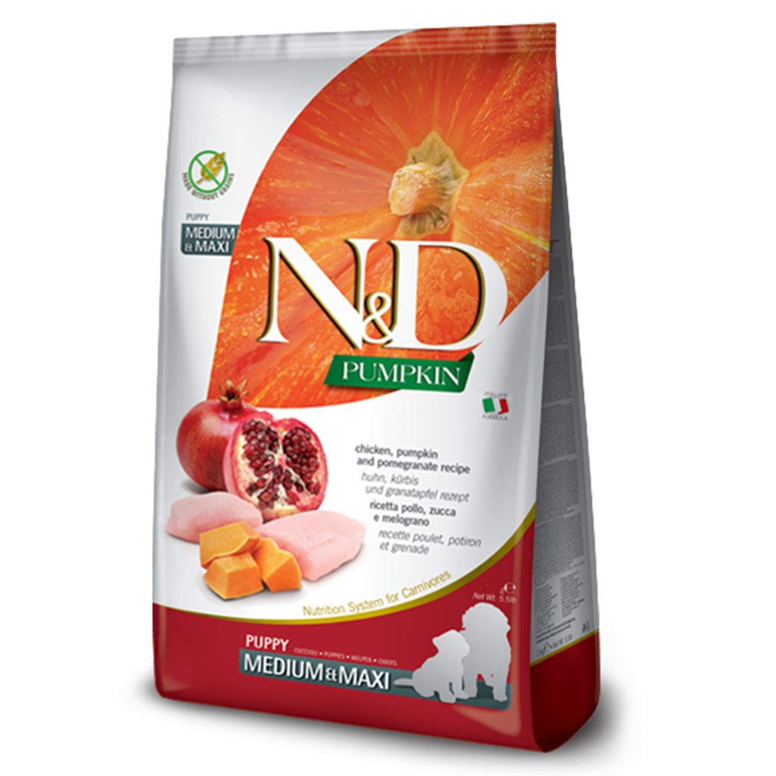 Farmina N&D dog PUMPKIN (GF) puppy medium & maxi, chicken & pomegranate 12 kg