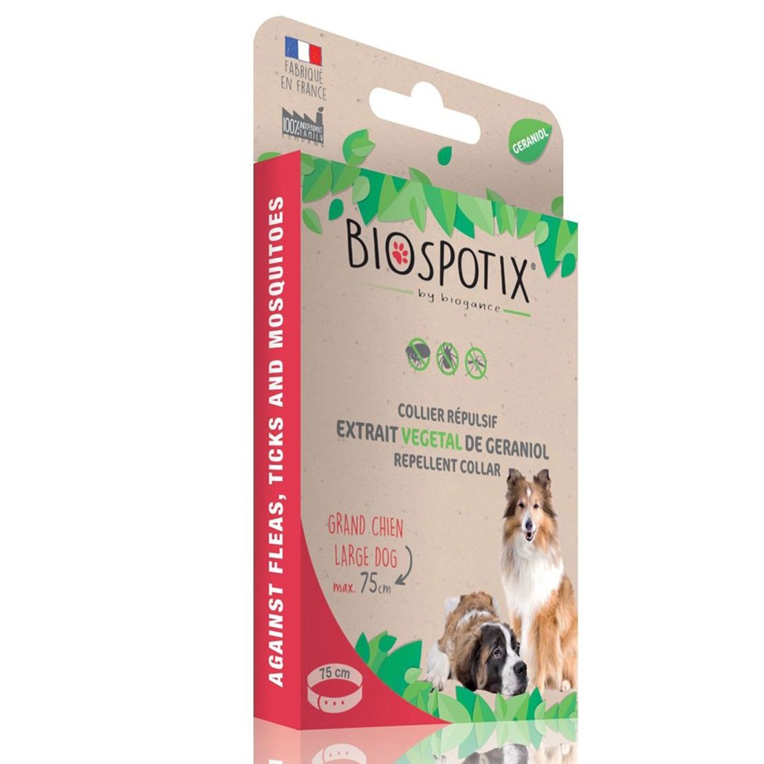 Ogrlica BIOGANCE Biospotix Veliki pas L-XL s repelentnim učinkom 75 cm