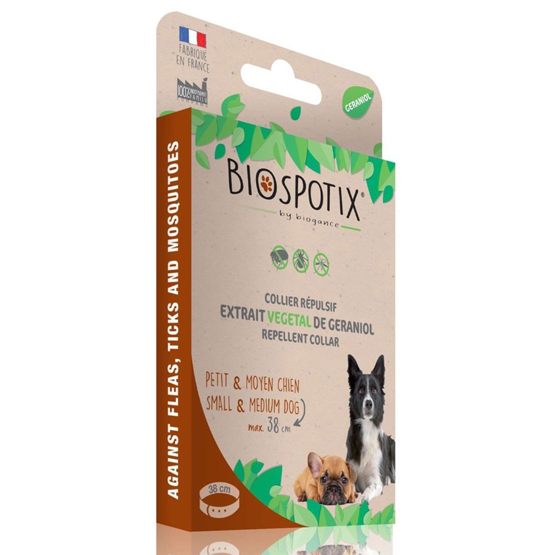 Ogrlica BIOGANCE Biospotix za male pse S-M s repelentnim učinkom 38 cm