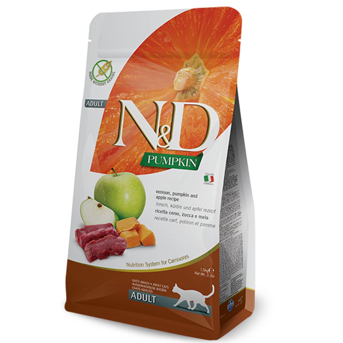Farmina N&D cat PUMPKIN (GF) adult, jelení a jablko 1,5 kg
