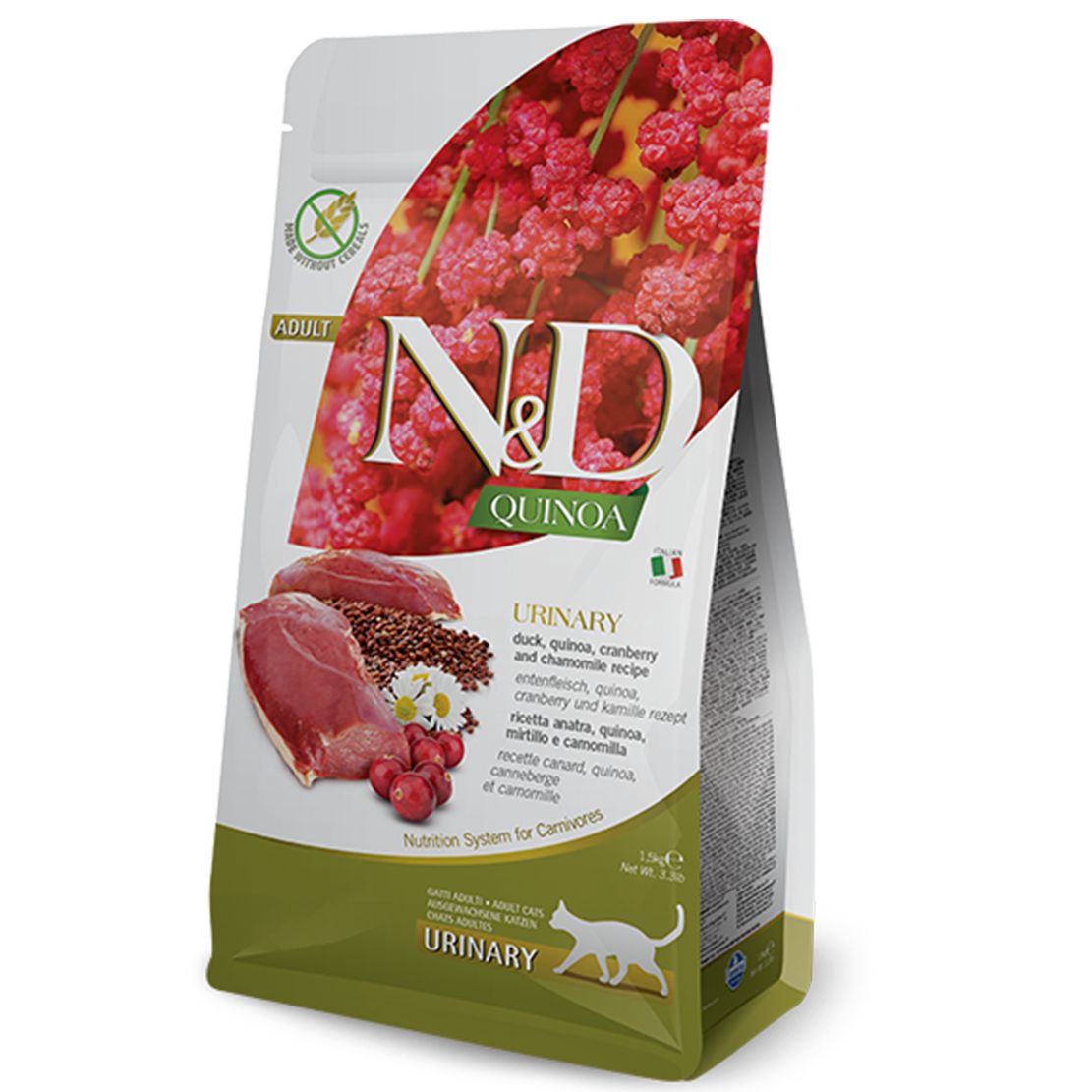 Farmina N&D cat QUINOA (GF) adult, urinary, patka & quinoa 1,5 kg