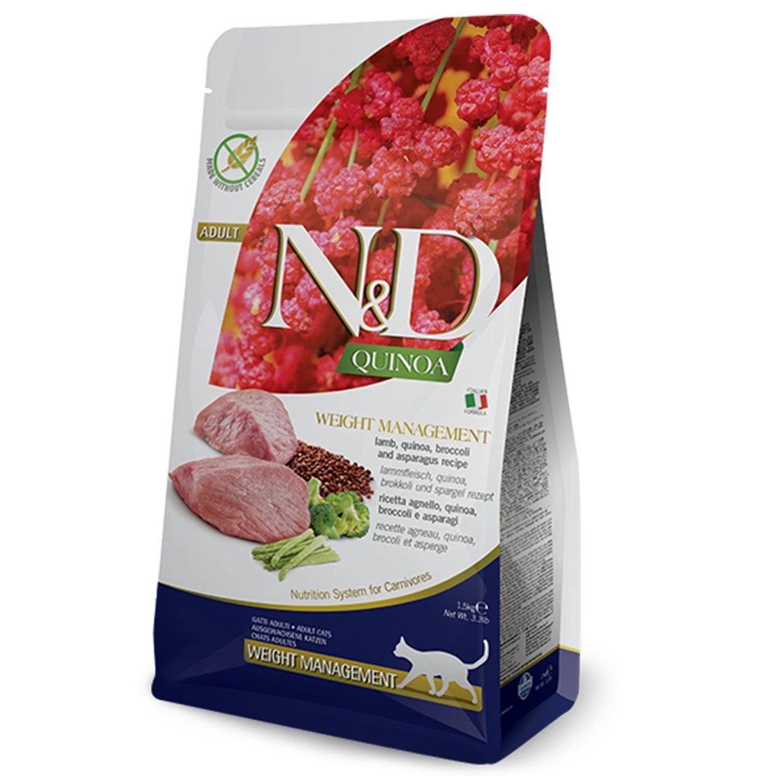 Farmina N&D cat QUINOA (GF) adult, upravljanje težinom, janjetina 0,3 kg