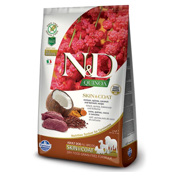 Farmina N&D dog GF QUINOA Skin & Coat Jelenja 2,5 kg