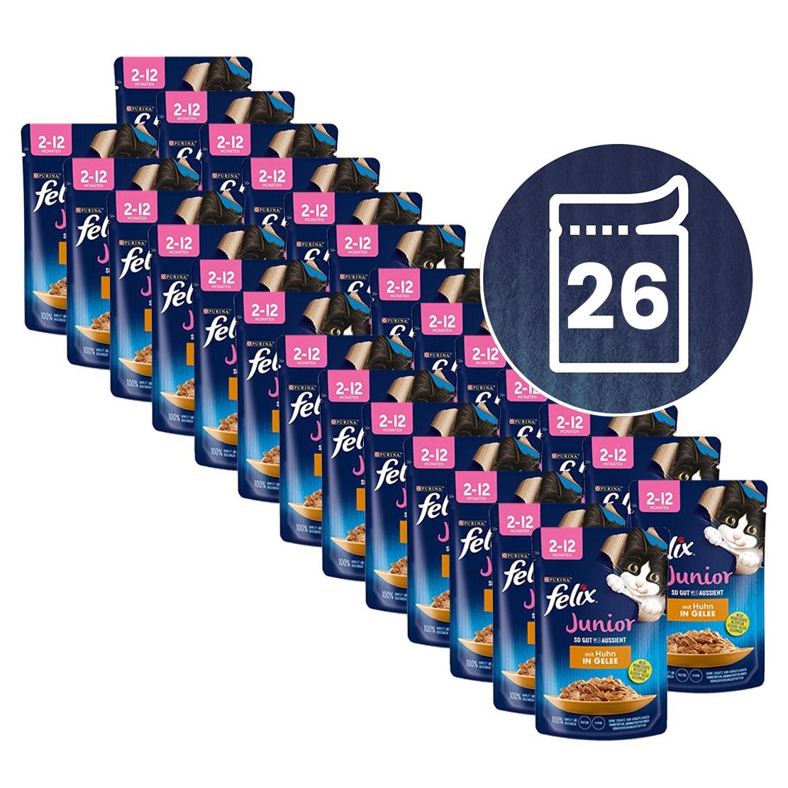 Konzerva FELIX Junior Fantastic s piletinom u želeu 26 x 85 g