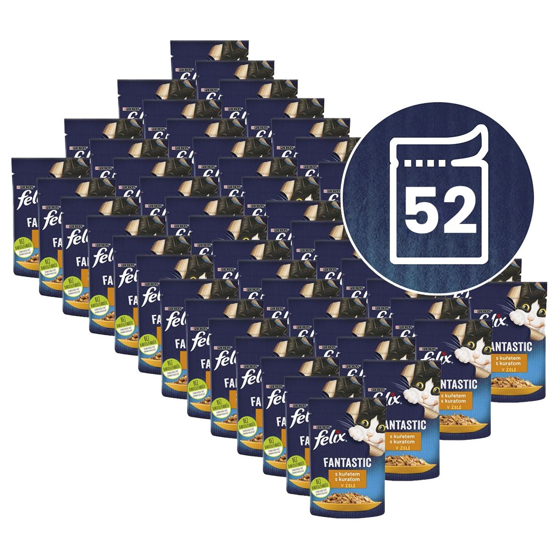 Konzerva FELIX Fantastic s piletinom u želeu 52 x 85 g