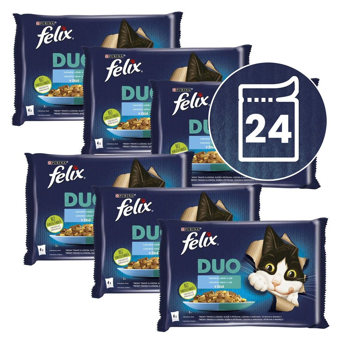 Konzervice FELIX DUO - ukusni izbor riba 24 x 85 g