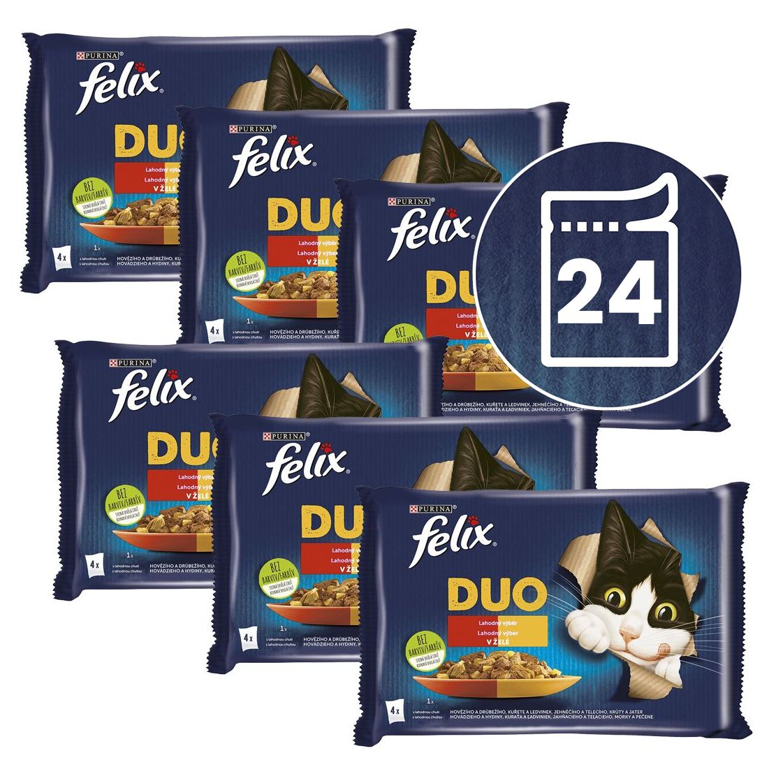 FELIX Fantastic DUO vrećice, ukusni izbor u želeu 24 x 85 g