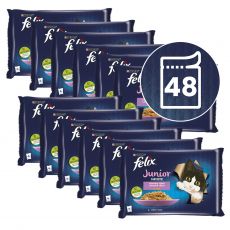 Konzervice FELIX Junior Fantastic, ukusni izbor u želeu 48 x 85 g