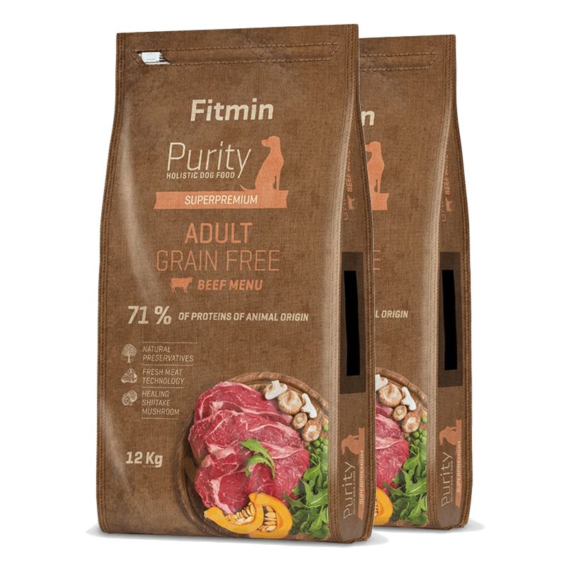 Fitmin Purity Adult Beef Grain Free 2 x 12 kg