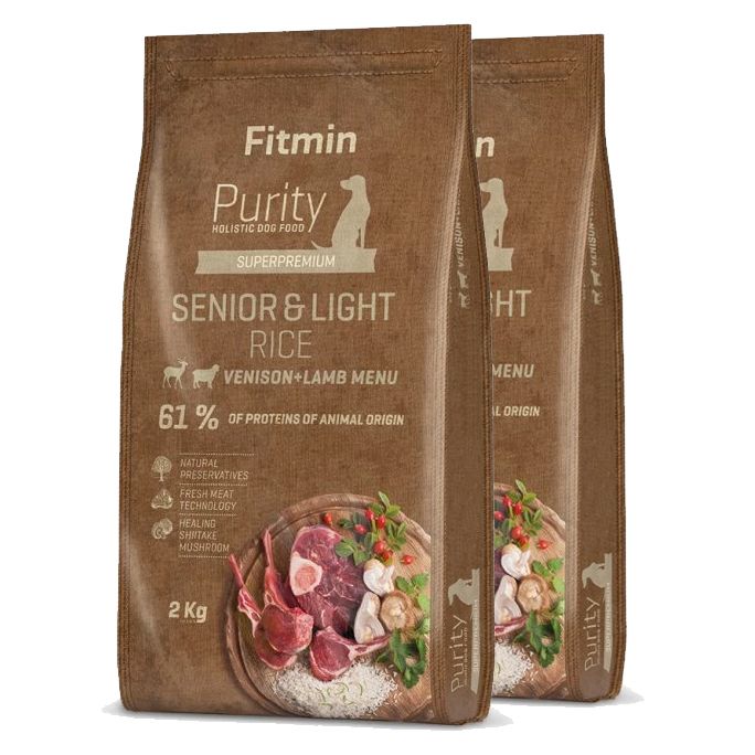 Fitmin Purity Senior & Light Rice Venison & Lamb 2 x 12 kg
