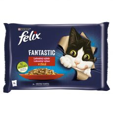 Konzervice FELIX Fantastic s kunićem i janjetinom u želeu 4 x 85 g