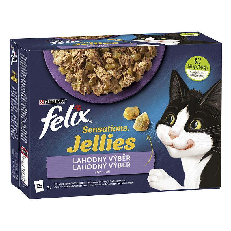Kapsice FELIX Sensations izbor u aromatiziranom želeu s janjetinom, skušom, haringom i puretinom 12 x 85 g