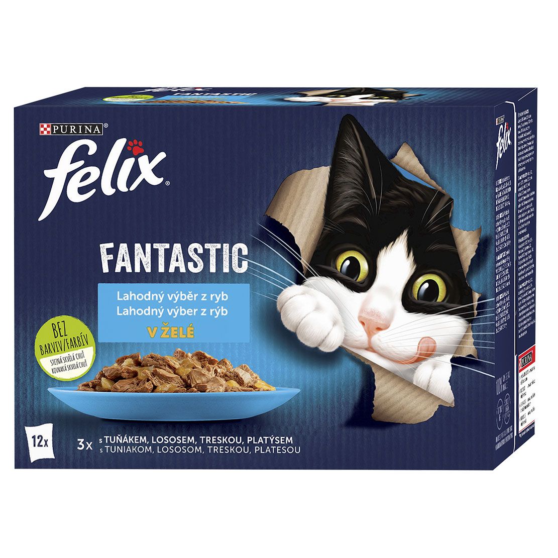 FELIX Fantastic izbor s lososom, plodovima mora, s tunom, s bakalarom 12 x 85 g