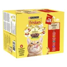 FRISKIES vi&scaron;ekratno pakiranje s piletinom, govedinom, janjetinom, patkom u umaku 24 x 85 g