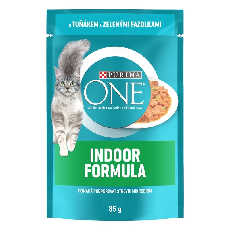 PURINA ONE INDOOR mini fileti s tunjevinom i zelenim mahunama u umaku 85 g